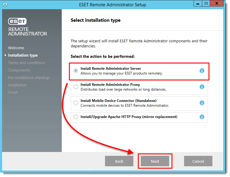 آموزش نصب ESET Remote administrator 6.x