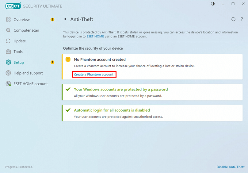 Create a Phantom account