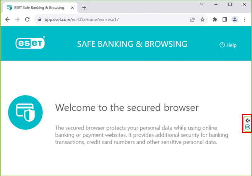 Secured by ESET