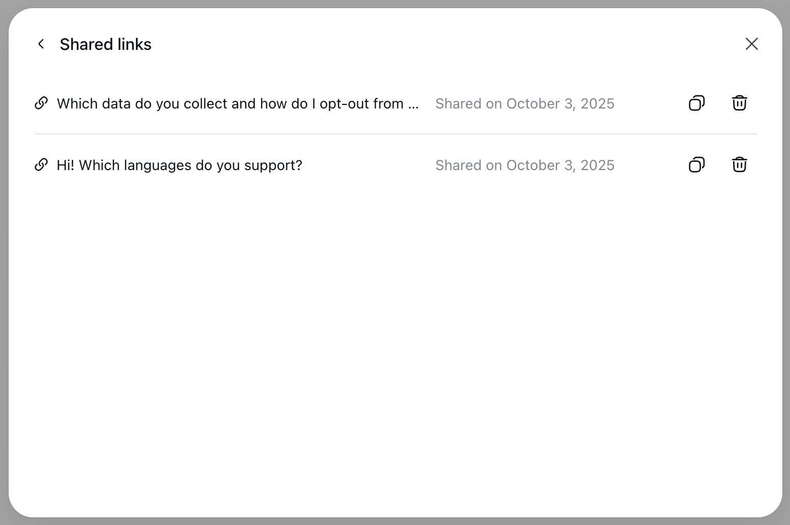 مدیریت گفتگوهای به اشتراک گذاشته شده DeepSeek در نسخه وب
