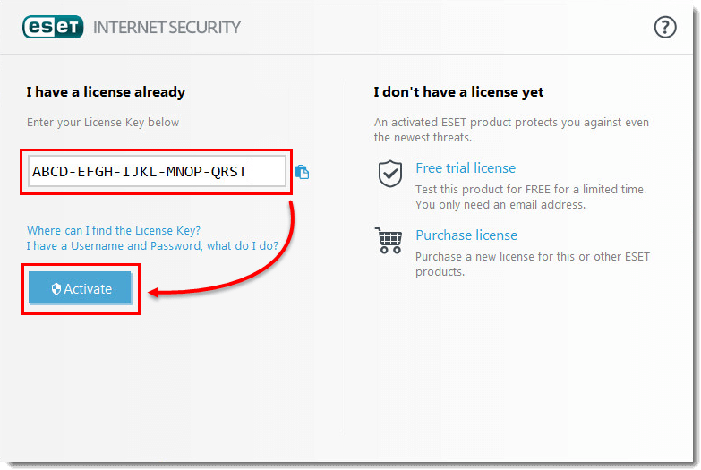 Active ESET Internet Security