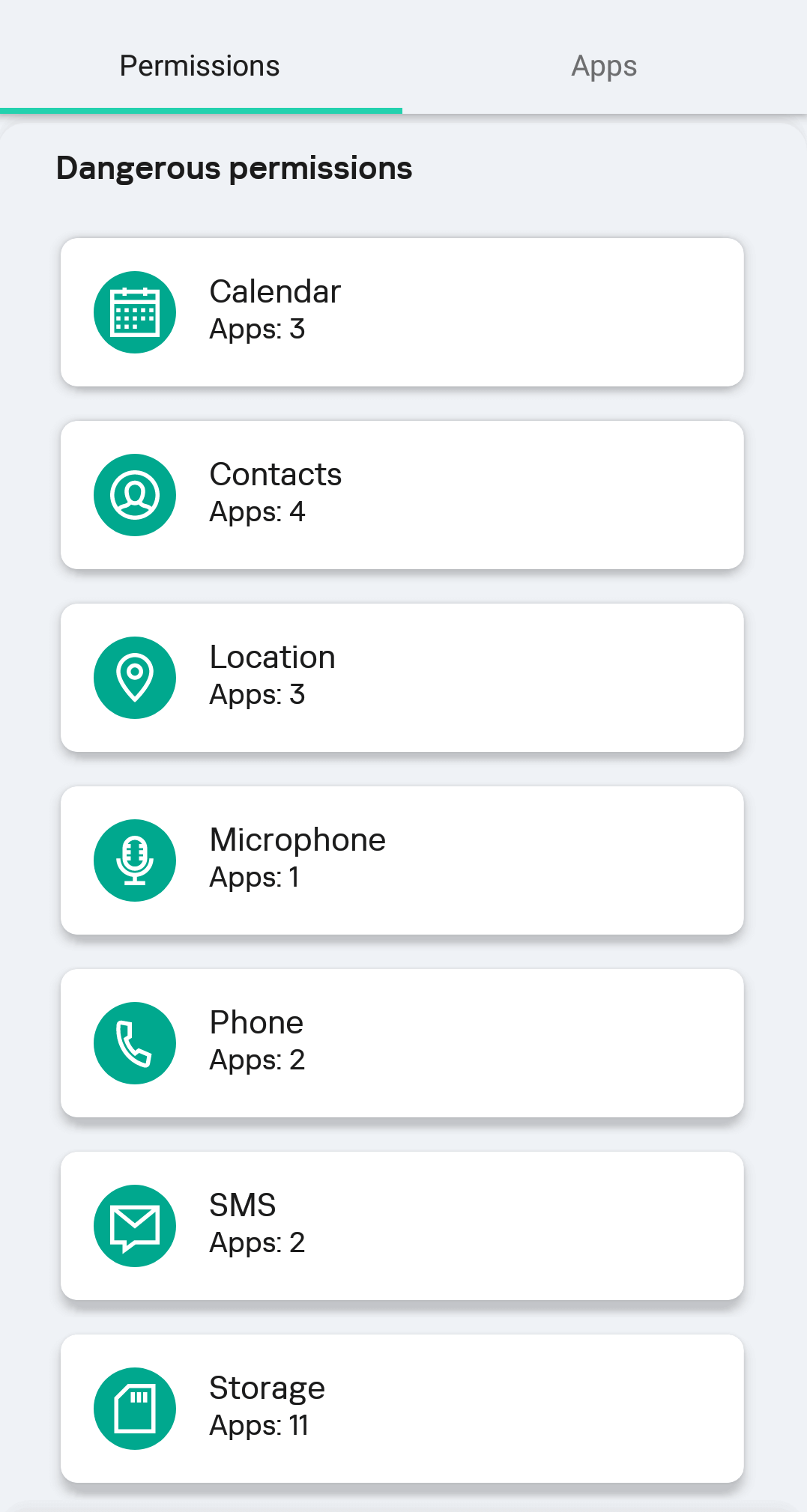 مشاهده مجوزها در Kaspersky for Android