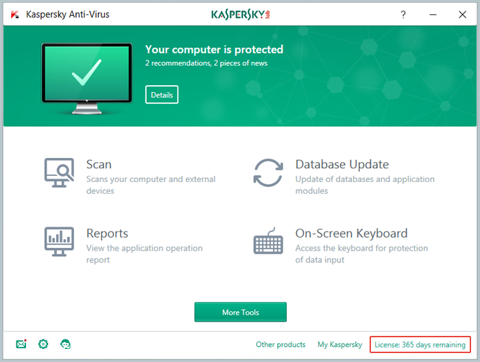 نحوه بدست آوردن لایسنس آنتی ویروس  کسپرسکی برای تمدید – 1