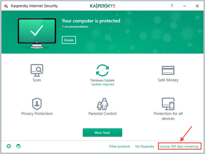 نحوه بدست آوردن لایسنس آنتی ویروس اینترنت سکیوریتی کسپرسکی برای تمدید - 1