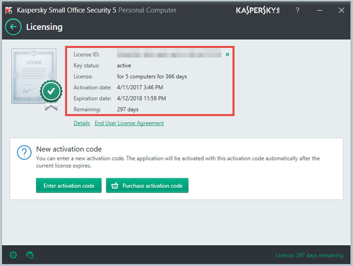 نحوه بدست آوردن لایسنس آنتی ویروس  کسپرسکی اسمال آفیس برای تمدید -3
